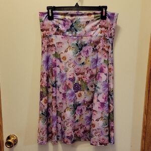 LuLaRoe A-Line Skirt in Purple Floral